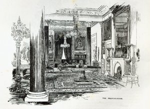 Obývací pokoj, Osborne House, z knihy "Leisure Hour", 1888 od English School