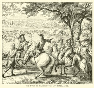 Vévoda z Marlborough v Malplaquet od English School