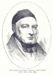 Vévoda ze Sussexu, strýc královny narozený 1773, zemřel 1843 od English School