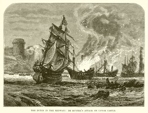 Holanďané v Medway: De Ruyters útočí na hrad Upnor od English School
