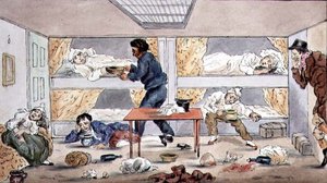 The Effects of Seasickness, cca 1825 (pero a inkoust s akvarelem na papíře) od English School