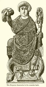 Císař Anastasius v konzulárním habitu od English School