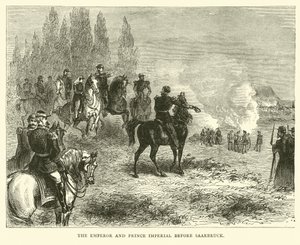 Císař a princ Imperial před Saarbruckem, srpen 1870 od English School