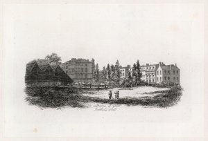 Vchod do Great Portland Street, Marylebone, Londýn od English School