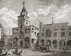 The Exchange, Newcastle upon Tyne v 17. století, z „Krátké historie anglického lidu“ od J. R. Greena, vydané v roce 1893 od English School