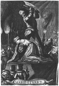 Poprava skotské královny Marie (1542-87) 8. února 1587 od English School