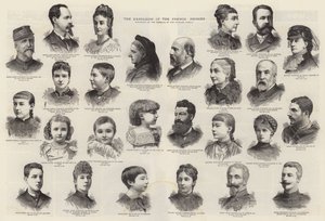 Vyhnání francouzských knížat (rytina) od English School
