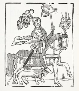 The Famous History of Guy Earl of Warwick, ilustrace z Chap-books of the Eighteenth Century od Johna Ashtona, pub. 1882 od English School