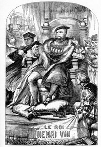 Slavné dějiny života krále Jindřicha Osmého – Ilustrace v „“ Díla dokončená Williamem Shakespearem““ 1866 – Ilustrace a obecná forma tohoto vydání jsou vypůjčeny z Cassellova ilustrovaného Shakespeara, vydaného v Londýně od English School