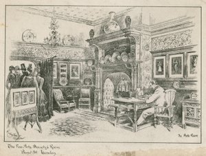 Místnost společnosti Fine Arts, Bond Street, Londýn - předsíň od English School