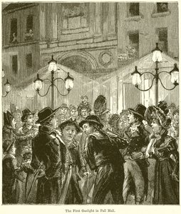 První Gaslight v Pall Mall od English School
