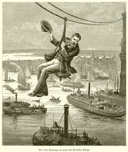 První cestující, který překročil Brooklynský most od English School