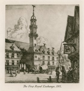 První královská burza, Londýn, 1571 od English School