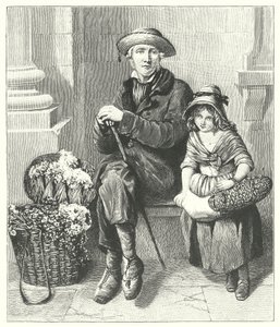 The Flower Gatheres (litografie) od English School