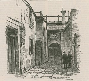 The Fox Under the Hill, Adelphi, Londýn od English School