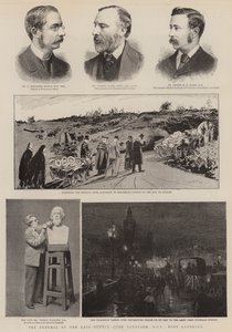 Pohřeb zesnulého Alfreda Lorda Tennysona, DCL, laureát básníka (rytina) od English School