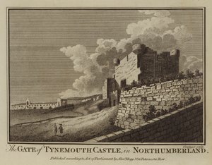 Das Tor von Tynemouth Castle in Northumberland (Stich) von English School