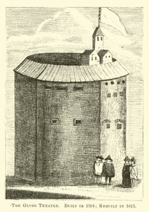 The Globe Theatre, postavený v roce 1594; Přestavěn v roce 1613 od English School