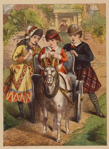 Kozí lehátko (barevná litografie) od English School