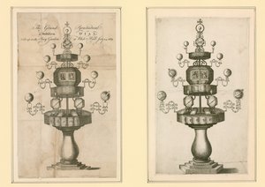 The Grand Pyramidical and Multiform Dial zřízen v Privy Garden ve Whitehallu, 24. července 1669 od English School