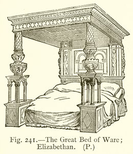 The Great Bed of Ware; alžbětinský od English School