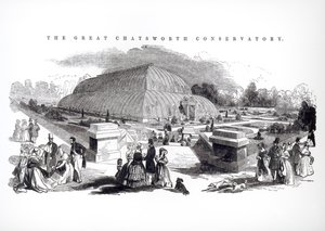 Velká konzervatoř v Chatsworth, 1844 od English School