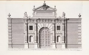 Velká brána v Burlington House, Piccadilly, od „Vitruvius Britannicus nebo britský architekt“ od Colen Campbell od English School