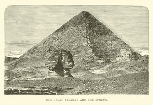 Velká pyramida a Sfinga od English School