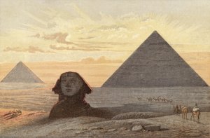 Velká sfinga a pyramidy v Gizeh