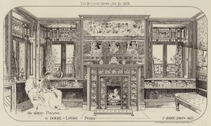 The Green Parlor v Dovne Lodge, Putney (rytina) od English School