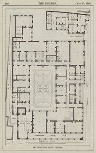 The Grosvenor Hotel, Chester (rytina) od English School