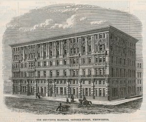 The Grosvenor Mansions, Victoria Street, Westminster, Londýn od English School