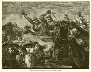 Stráže nabíjely zbraně u Kassassinu, 1882 od English School