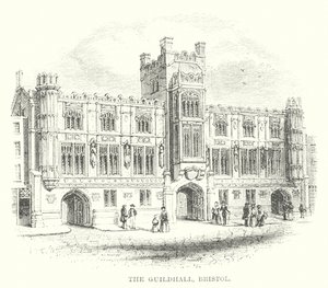 The Guildhall, Bristol (rytina) od English School
