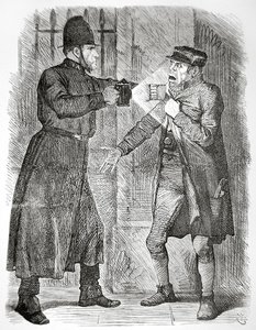 Léčba "Habitual Criminal", publikováno v časopise Punch 8. dubna 1869 (rytina) od English School