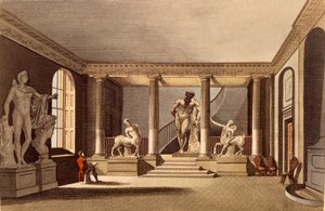 Síň Královské akademie, Somerset House, ilustrace z Ackermanns Repository of Arts, publikovaná v květnu 1810 od English School