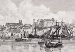 Přístav, Brindisi, Itálie, z 