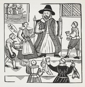 Historie sira Richarda Whittingtona, třikrát primátora Londýna, ilustrace z Chap-books of the Eighteenth Century od Johna Ashtona, pub. 1882 od English School