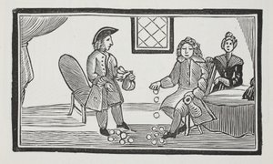 The History of the Blind Beggar of Bethnal Green, ilustrace z knihy Chap-books of the Eighteenth Century od Johna Ashtona, vyd. 1882