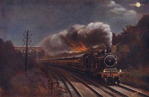 The Hook of Holland Express by Night, Liverpool Street Station do Parkeston Quay (Harwich), Great Eastern Railway od English School