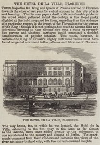 Hotel de la Ville, Florencie (rytina) od English School