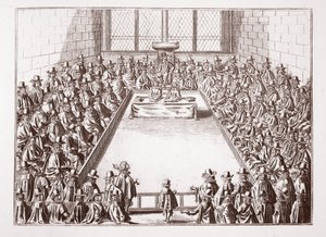 Dolní sněmovna, tisk z roku 1648 od English School