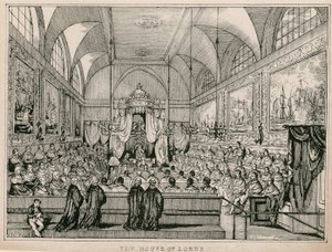Sněmovna lordů, Westminster, Londýn od English School