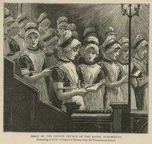 Hugenoti v Anglii: Sbor francouzské církve Savojsko, Bloomsbury od English School