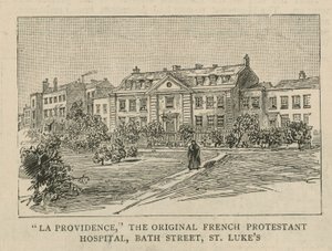Hugenoti v Anglii: La Providence, původní francouzská protestantská nemocnice, Bath Street, St Lukes od English School