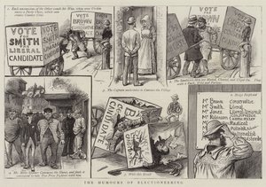 The Humours of Electioneering (rytina) od English School