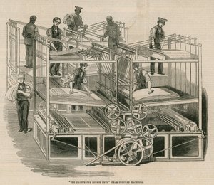 Parní tiskové stroje The Illustrated London News od English School