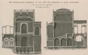 Mezinárodní výstava z roku 1871: Nové budovy v South Kensington od English School