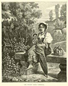Italský rodinný deštník od English School
