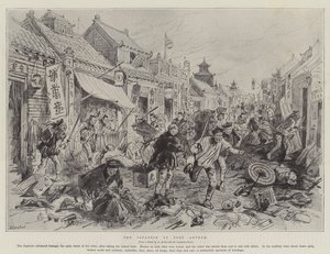 Japonci v Port Arthur (litho) od English School